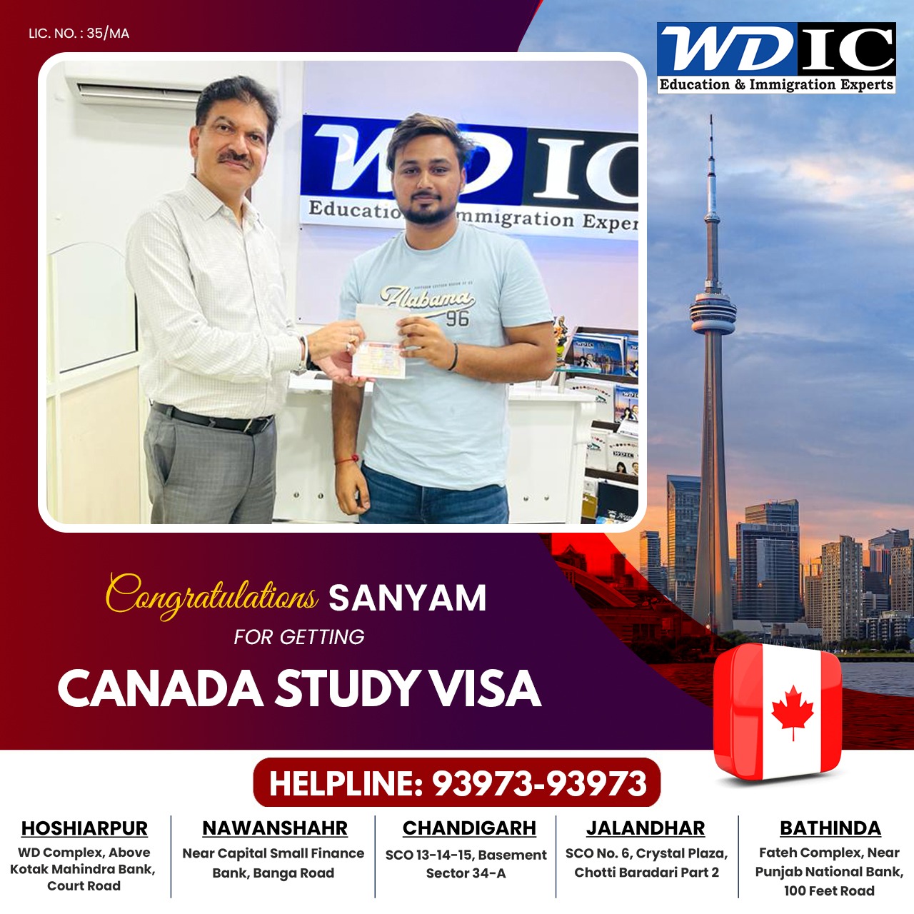 WDIC Immigration Consultants Chandigarh, Sector-34, Chandigarh