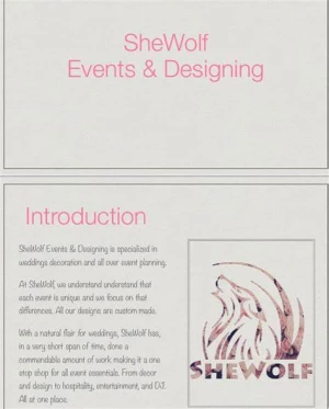 SheWolf Events & Designing