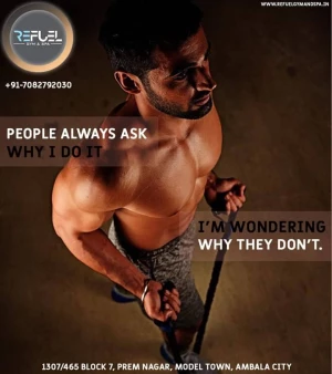 Refuel Gym & Spa, Opposite Prem Nagar, Ambala city logo