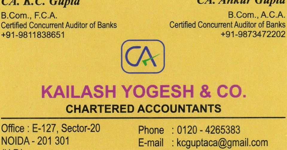 "Kailash Yogesh & Co.: Expert Chartered Accountants for Your Financial Success"