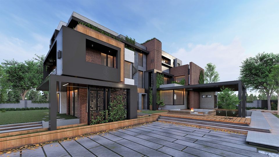 Elevating Urban Living: Utopia House's Innovative Use of Cantilevered Roofs