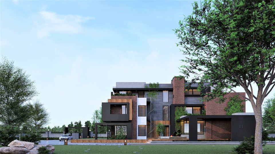 Elevating Urban Living: Utopia House's Innovative Use of Cantilevered Roofs