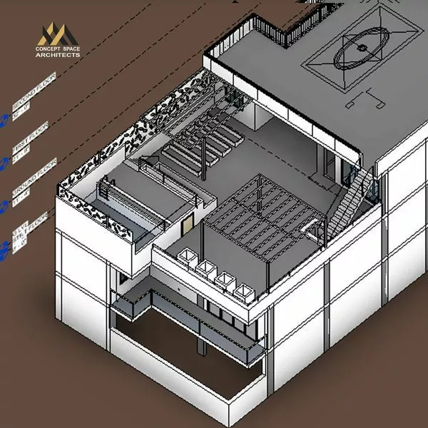 Elegant Minimalism: A Functional and Luxurious Joint Family Bungalow by Concept Space Architects"
