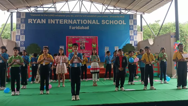 Celebrating Our Esteemed Chairman Dr. A.F. Pinto's Birthday at Ryan International School Faridabad