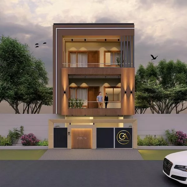 Elegant Residence Design by Grace Architects for Mr. Parashar: 1500 Sq. Ft. in Sector 16, Faridabad