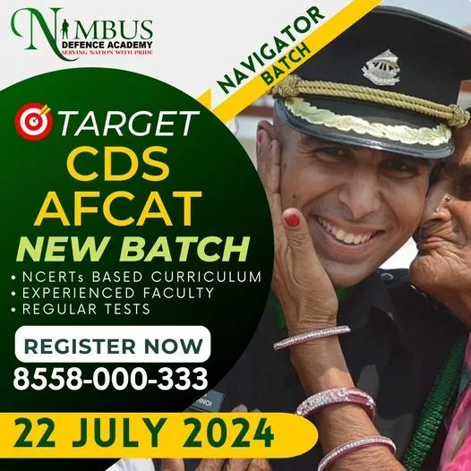 "Transform Your Future: Register Now for TARGET CDS/AFCAT 2024 with Nimbus Defence Academy"