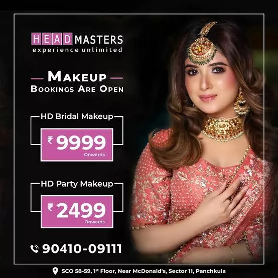 Headmasters Salon - Internationally Certified Makeup.Mohali | Patiala | Jalandhar | Sangrur | Amritsar |