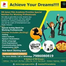 MS Asian Film academy | Best Acting School in Chandigarh |