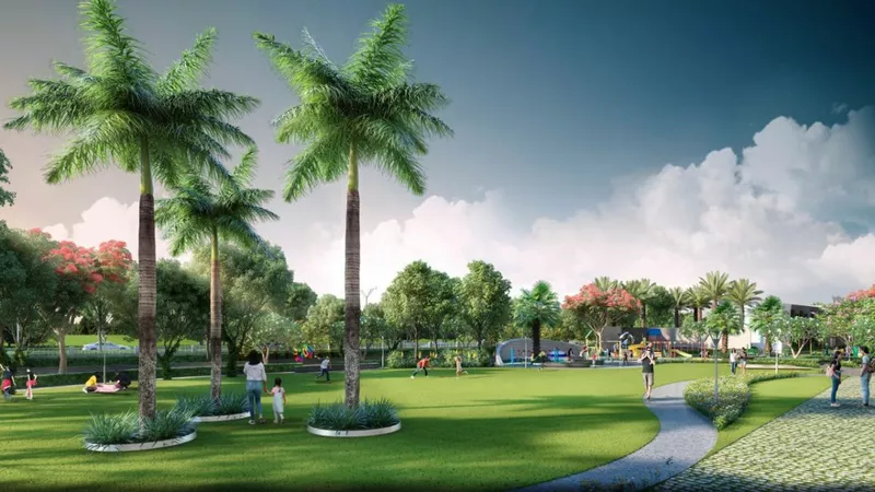 The enclosed township, the Medallian Auram for a secure safe living environment