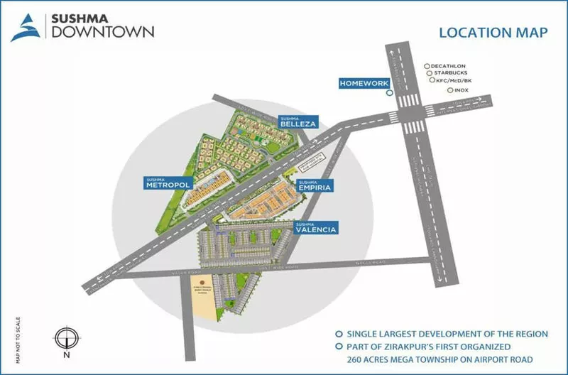 Sushma Belleza Zirakpur , 3 and 4 bhk Luxury Flats for Sale in Zirakpur