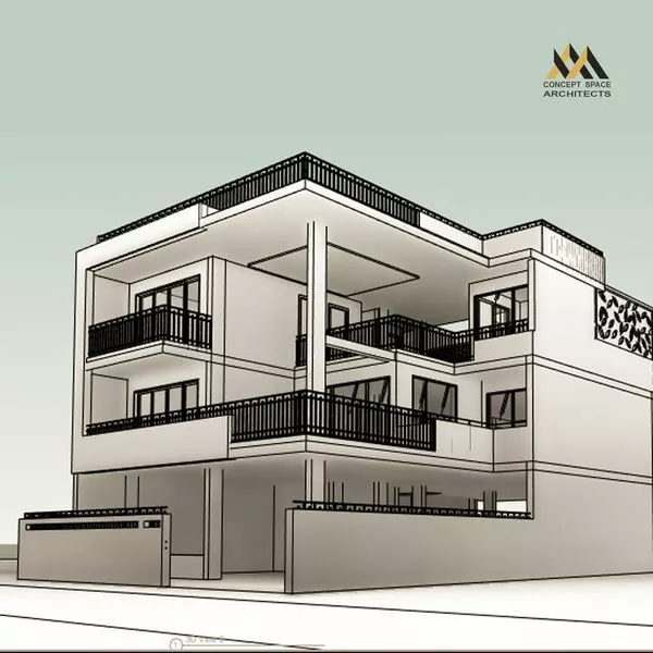 Elegant Minimalism: A Functional and Luxurious Joint Family Bungalow by Concept Space Architects"