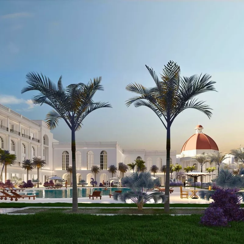 "Architectural Harmony: Extending the Taj Mahal Hotel with Classic Elegance and Contemporary Comfort"