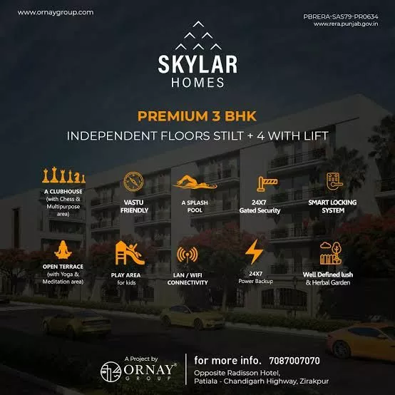 Ornay group, Ready to Move Premium 3 BHK Flats, Near Chandigarh