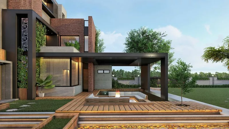 Elevating Urban Living: Utopia House's Innovative Use of Cantilevered Roofs