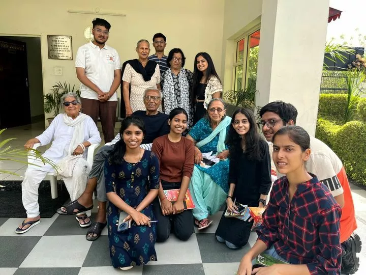 "Sharing Wisdom and Joy: A Heartfelt Interaction with Shri Ram College Students"