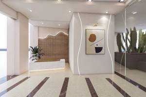 Modern Curves and Minimalist Luxury: Elevating Club Design with Flowing Lines"