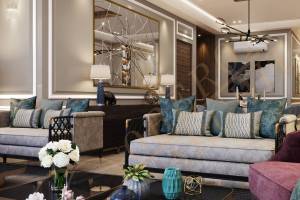 Nature-Inspired Elegance: A Living Room Oasis with Cream Accents and Lush Greenery