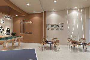Modern Curves and Minimalist Luxury: Elevating Club Design with Flowing Lines"