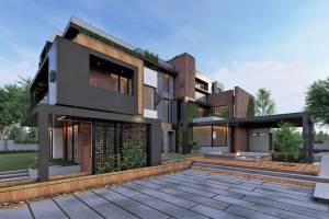 Elevating Urban Living: Utopia House's Innovative Use of Cantilevered Roofs