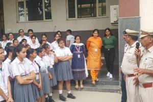 "Gurugram Police Leads Road Safety Awareness at GWPS: A Lesson in Responsibility