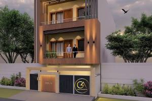 Elegant Residence Design by Grace Architects for Mr. Parashar: 1500 Sq. Ft. in Sector 16, Faridabad - Architects in Faridabad