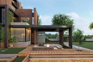 Elevating Urban Living: Utopia House's Innovative Use of Cantilevered Roofs
