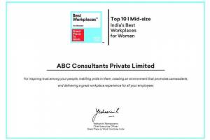 ABC Consultants: Proudly Certified as a Great Place to Work for the Second Year! - HR Consultant Jobs in India